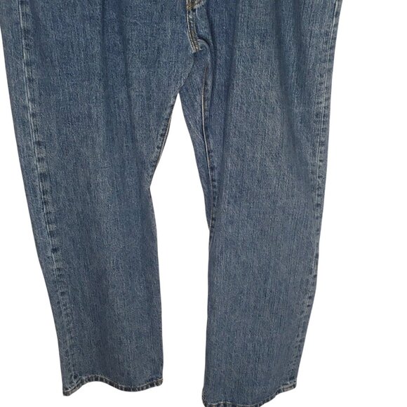 Levis 501 Jeans Mens 42x30 Blue Denim Straight Leg Button Fly Classic Fit - Picture 3 of 16